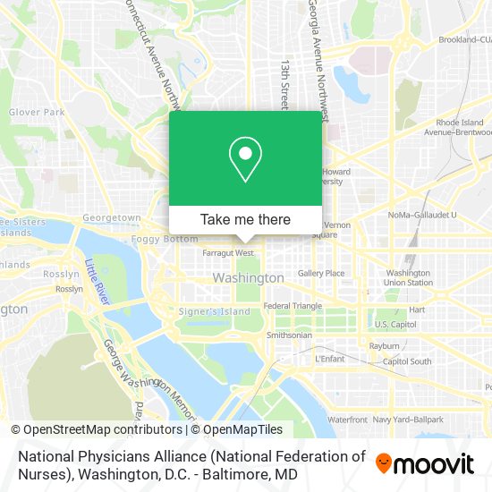 Mapa de National Physicians Alliance (National Federation of Nurses)