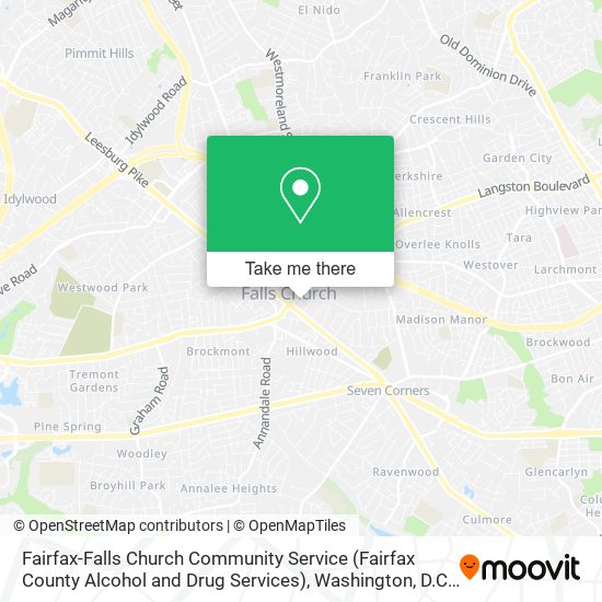 Mapa de Fairfax-Falls Church Community Service (Fairfax County Alcohol and Drug Services)