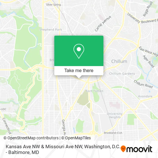 Kansas Ave NW & Missouri Ave NW map