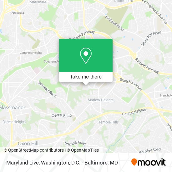 Maryland Live map