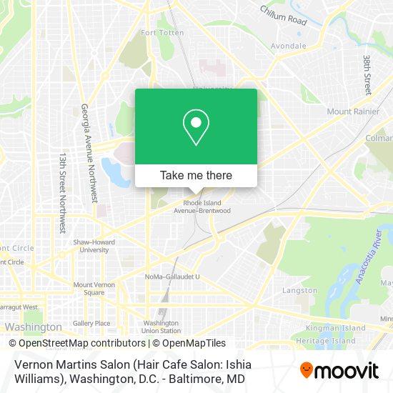 Mapa de Vernon Martins Salon (Hair Cafe Salon: Ishia Williams)