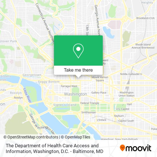 Mapa de The Department of Health Care Access and Information