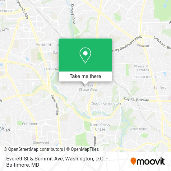 Everett St & Summit Ave map