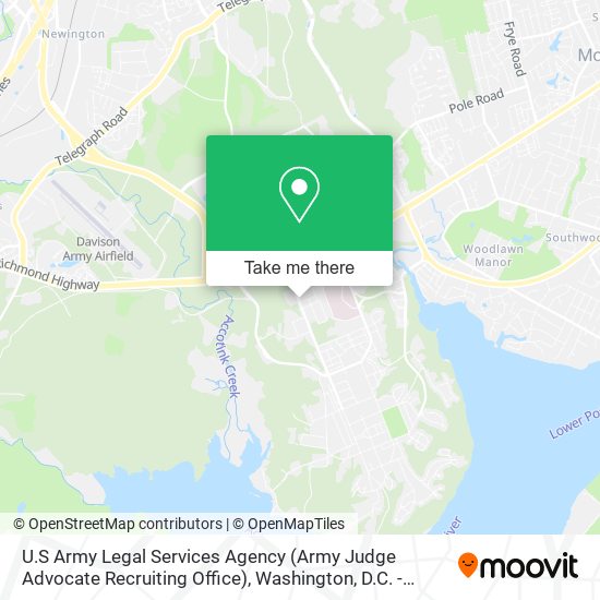 U.S Army Legal Services Agency (Army Judge Advocate Recruiting Office) map