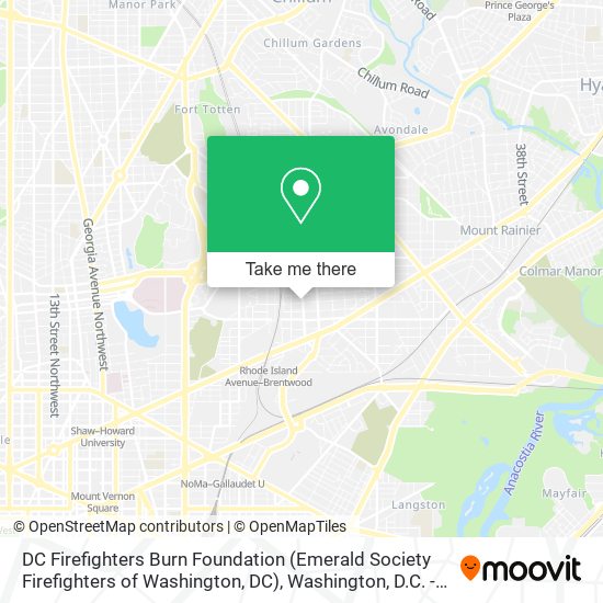 DC Firefighters Burn Foundation (Emerald Society Firefighters of Washington, DC) map