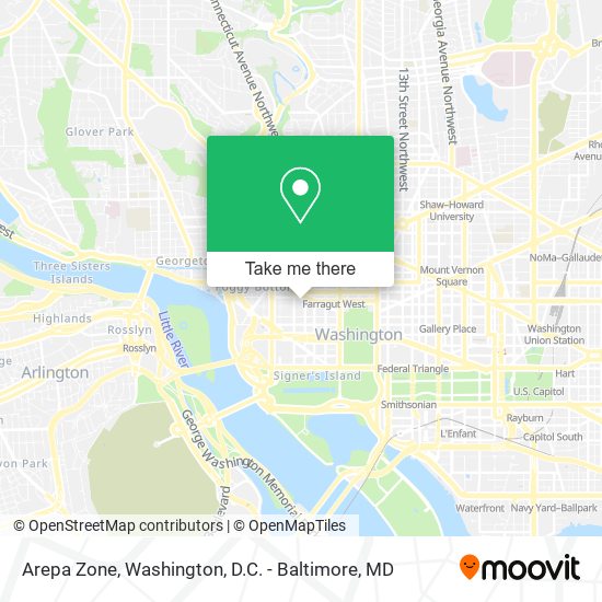 Arepa Zone map