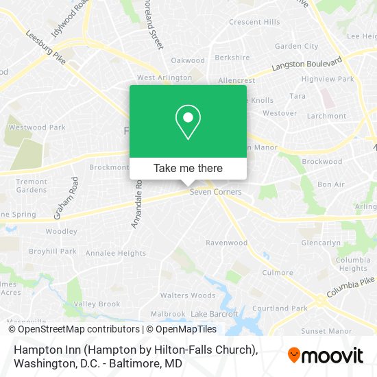 Mapa de Hampton Inn (Hampton by Hilton-Falls Church)