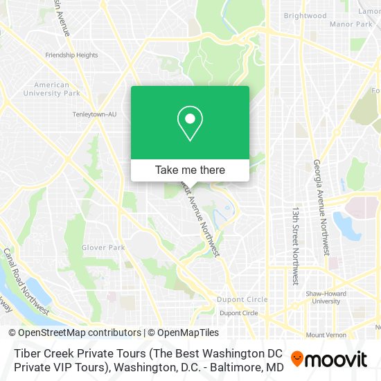 Tiber Creek Private Tours (The Best Washington DC Private VIP Tours) map