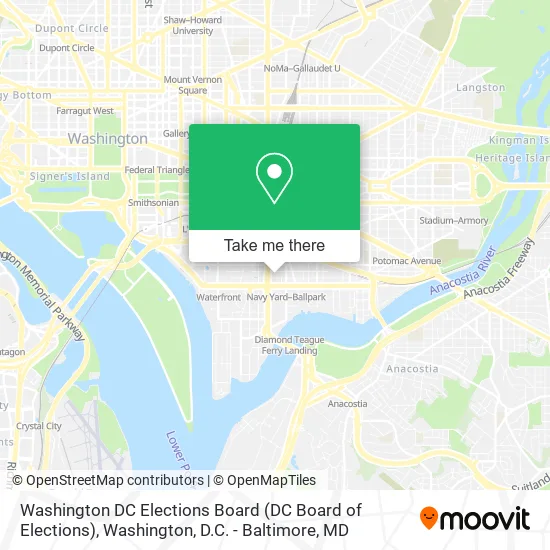 Mapa de Washington DC Elections Board