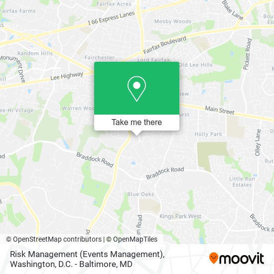 Risk Management (Events Management) map