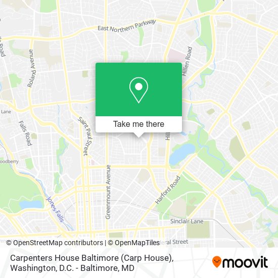 Mapa de Carpenters House Baltimore (Carp House)