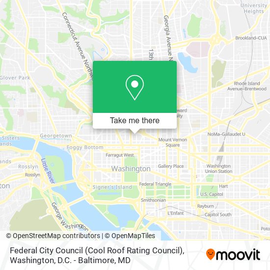 Mapa de Federal City Council (Cool Roof Rating Council)