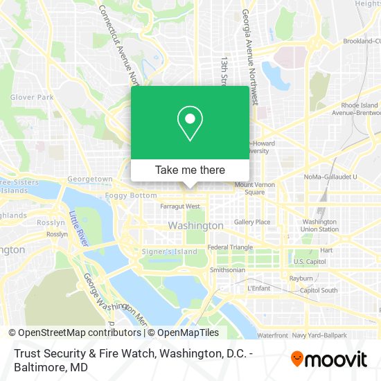 Trust Security & Fire Watch map