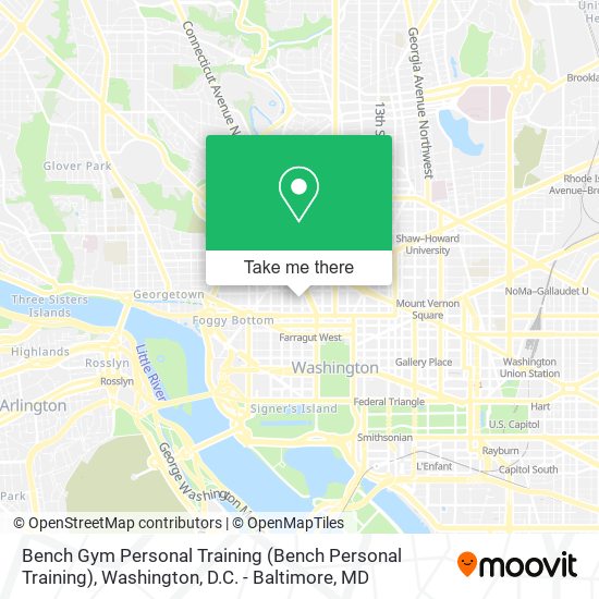 Bench Gym Personal Training map