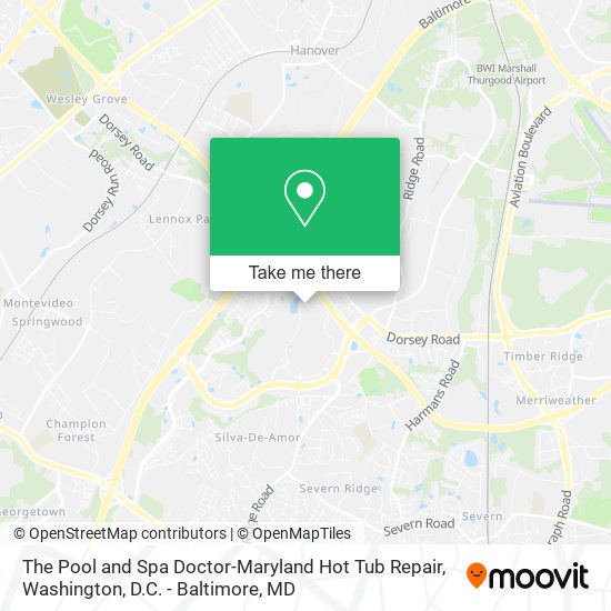The Pool and Spa Doctor-Maryland Hot Tub Repair map