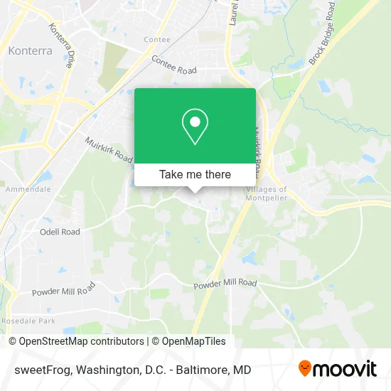 sweetFrog map