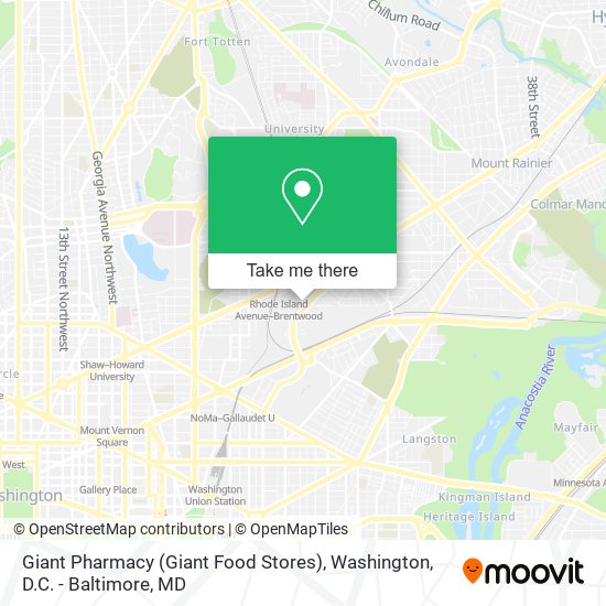 Giant Pharmacy (Giant Food Stores) map