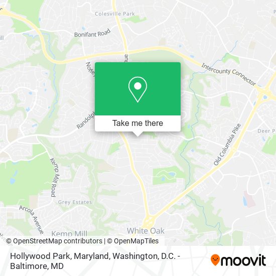 Hollywood Park, Maryland map
