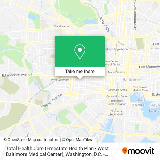 Total Health Care (Freestate Health Plan - West Baltimore Medical Center) map