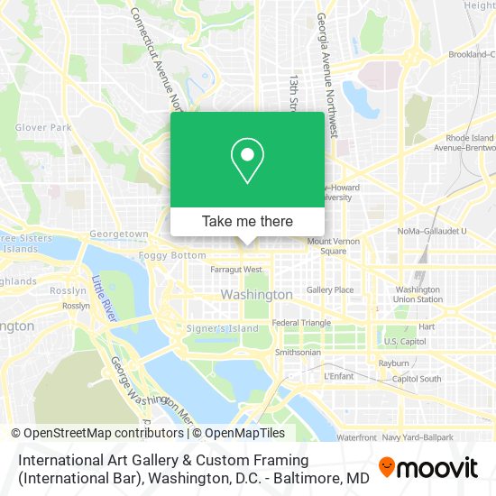 Mapa de International Art Gallery & Custom Framing (International Bar)