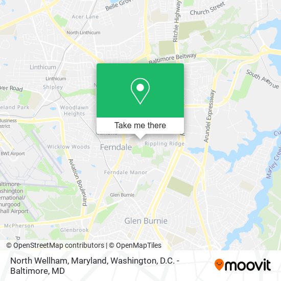 North Wellham, Maryland map