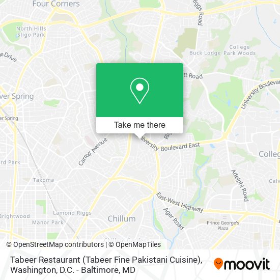 Mapa de Tabeer Restaurant (Tabeer Fine Pakistani Cuisine)