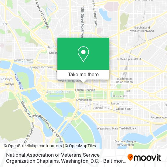 National Association of Veterans Service Organization Chaplains map