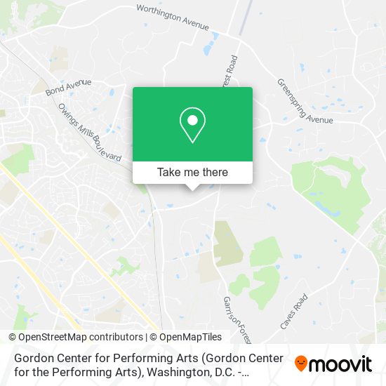 Gordon Center for Performing Arts map