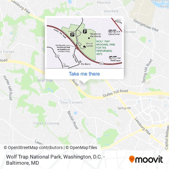 Wolf Trap National Park map