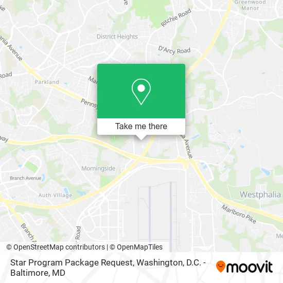 Mapa de Star Program Package Request