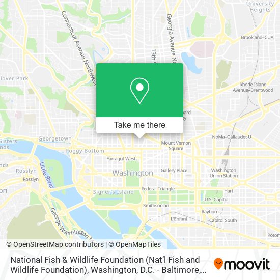 Mapa de National Fish & Wildlife Foundation (Nat’l Fish and Wildlife Foundation)