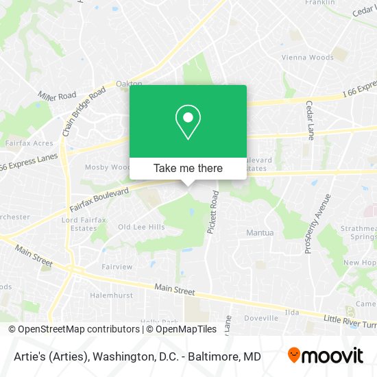 Artie's (Arties) map