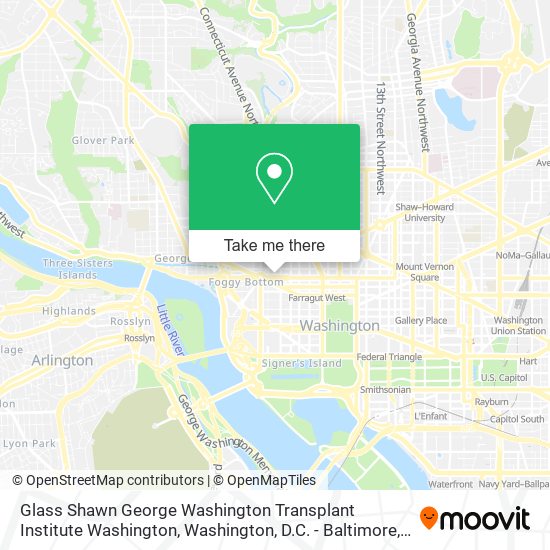 Glass Shawn George Washington Transplant Institute Washington map