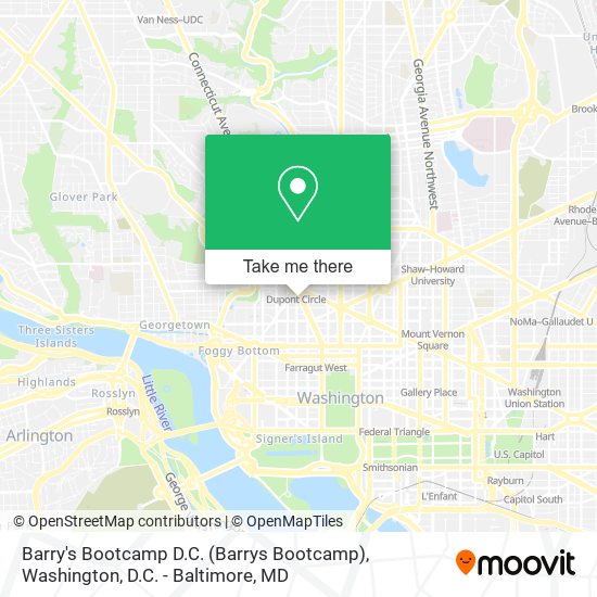 Mapa de Barry's Bootcamp D.C. (Barrys Bootcamp)