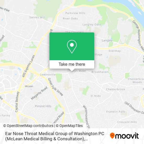 Ear Nose Throat Medical Group of Washington PC (McLean Medical Billing & Consultation) map