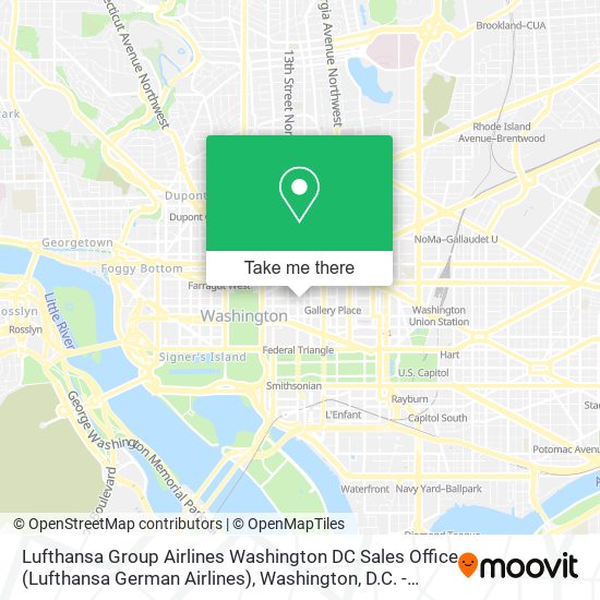 Lufthansa Group Airlines Washington DC Sales Office (Lufthansa German Airlines) map