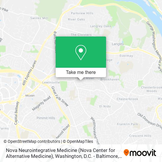 Mapa de Nova Neurointegrative Medicine (Nova Center for Alternative Medicine)