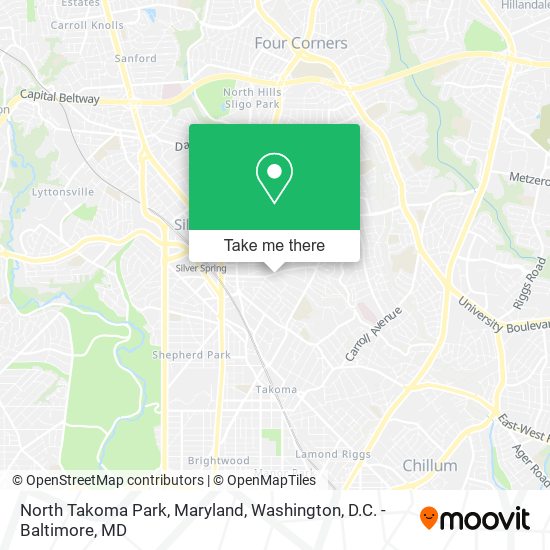 Mapa de North Takoma Park, Maryland