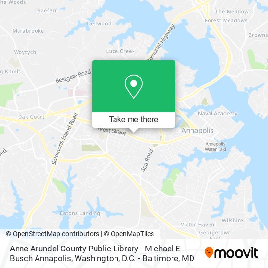 Anne Arundel County Public Library - Michael E Busch Annapolis map