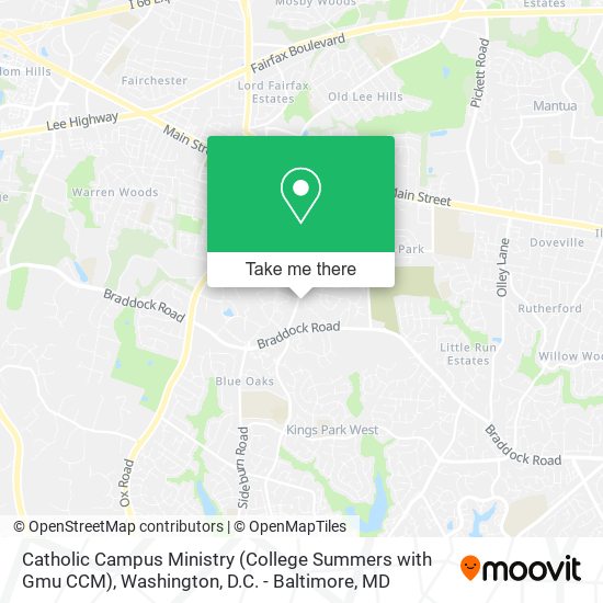 Mapa de Catholic Campus Ministry (College Summers with Gmu CCM)