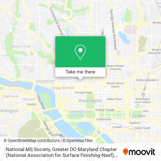 National MS Society, Greater DC-Maryland Chapter (National Association for Surface Finishing-Nasf) map