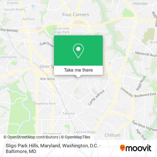 Mapa de Sligo Park Hills, Maryland