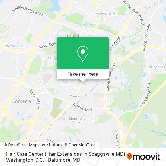 Mapa de Hair Care Center (Hair Extensions in Scaggsville MD)