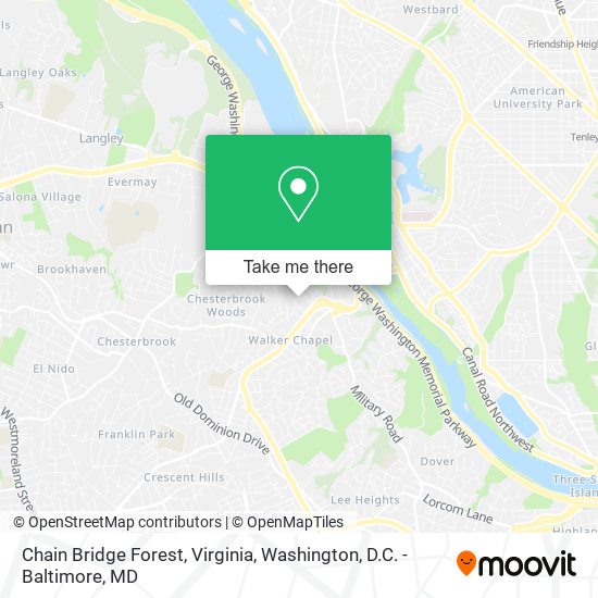 Mapa de Chain Bridge Forest, Virginia
