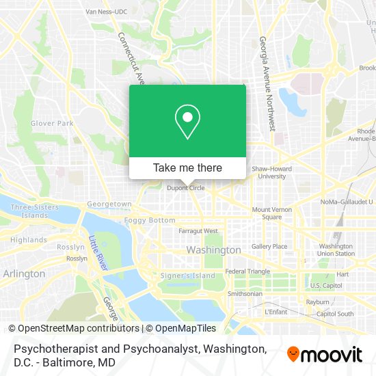Psychotherapist and Psychoanalyst map