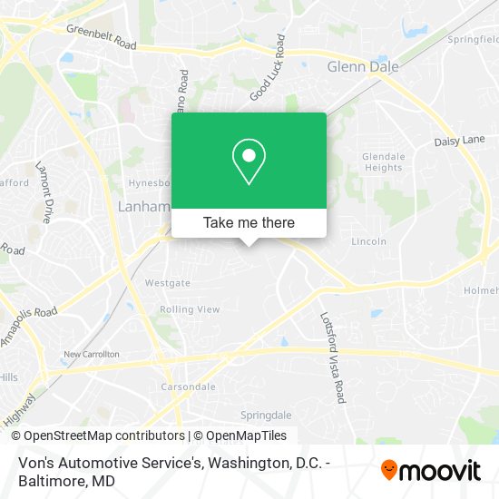 Von's Automotive Service's map