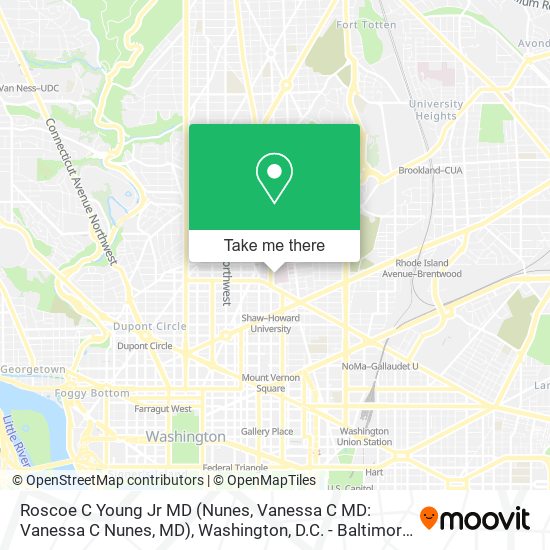 Roscoe C Young Jr MD (Nunes, Vanessa C MD: Vanessa C Nunes, MD) map