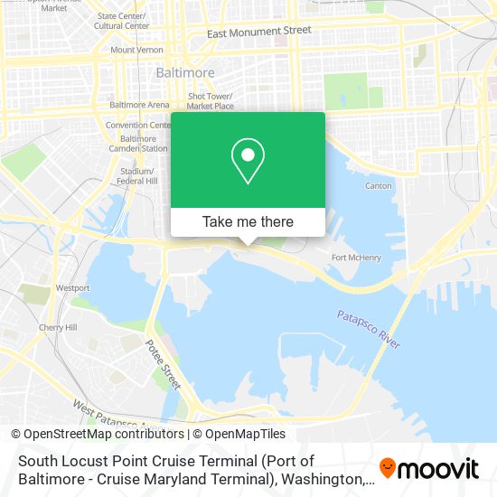 South Locust Point Cruise Terminal (Port of Baltimore - Cruise Maryland Terminal) map