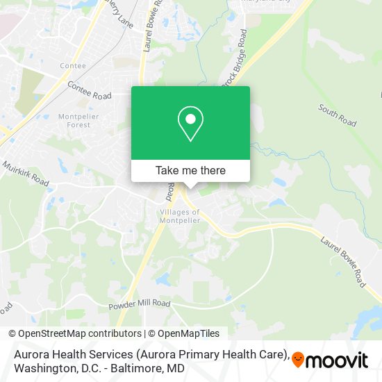 Mapa de Aurora Health Services (Aurora Primary Health Care)