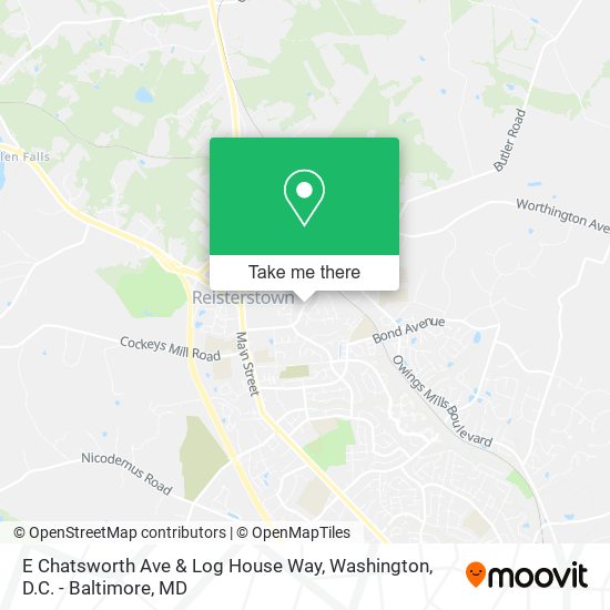 Mapa de E Chatsworth Ave & Log House Way